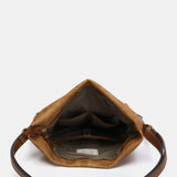 Multifunctional bag made of recycled materials cognac