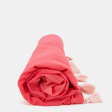 Cotton kikoy with coral gradient print