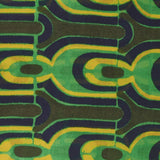 Pañuelo de lana con estampado geométrico verde