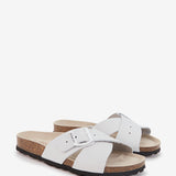 Flache Sandale Cruzada de Serraje Blank