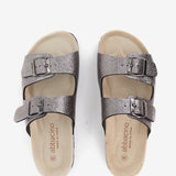 Sandalen mit gealterter Silberplattform