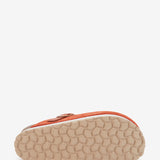 Cognac platform suede clog