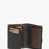 Cartera de hombre de piel en verde