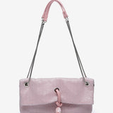 Multifunctional bag in pale pink mesh