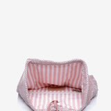 Multifunctional bag in pale pink mesh