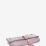 Multifunctional bag in pale pink mesh