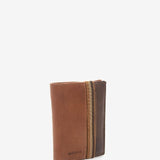 Cartera de caballero en piel cognac