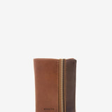 Cartera de caballero en piel cognac