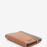 Cartera de caballero en piel cognac