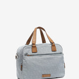 Women's jacquard bowling bag in light blue