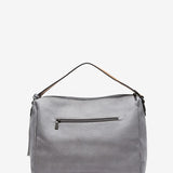 Women's hobo bag with tassel in grey