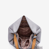 Women's hobo bag with tassel in grey