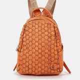 Damentasche aus orange geflochtenem Leder.