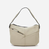 Kleiner Damen-Hobo-Umhängetasche aus grünem Leder.