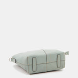 Kleiner Shopper für Frauen aus grünem Leder.