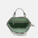 Kleiner Shopper für Frauen aus grünem Leder.