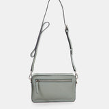 Bandolera mini de mujer en piel troquelada verde