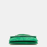 Mini suede crossbody bag in green