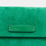 Mini suede crossbody bag in green