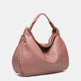 Hobo-Tasche aus Leder in Rosa