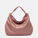 Hobo-Tasche aus Leder in Rosa