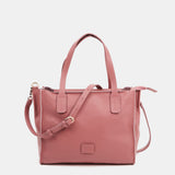 Small shopper bag in pink leather
