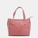 Small shopper bag in pink leather