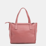 Small shopper bag in pink leather