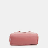 Small shopper bag in pink leather