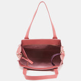 Small shopper bag in pink leather