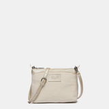 Gold leather handbag