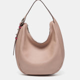 Bolso de hombro en piel rosa