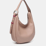Bolso de hombro en piel rosa