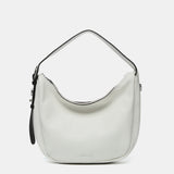 Small shoulder bag in white leather