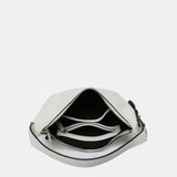Small shoulder bag in white leather