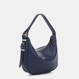 Bolso de hombro pequeño en piel azul