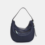 Bolso de hombro pequeño en piel azul