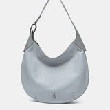 Shoulder bag in grey leather