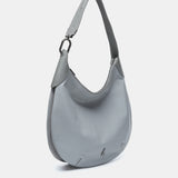 Shoulder bag in grey leather