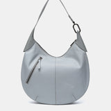 Shoulder bag in grey leather