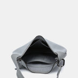 Shoulder bag in grey leather