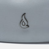 Shoulder bag in grey leather
