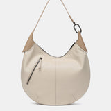 Beige Leder Schultertasche