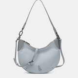 Small shoulder bag in grey leather