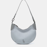 Small shoulder bag in grey leather
