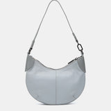 Small shoulder bag in grey leather