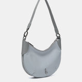 Small shoulder bag in grey leather
