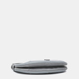Small shoulder bag in grey leather