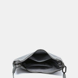 Small shoulder bag in grey leather