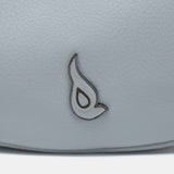 Small shoulder bag in grey leather